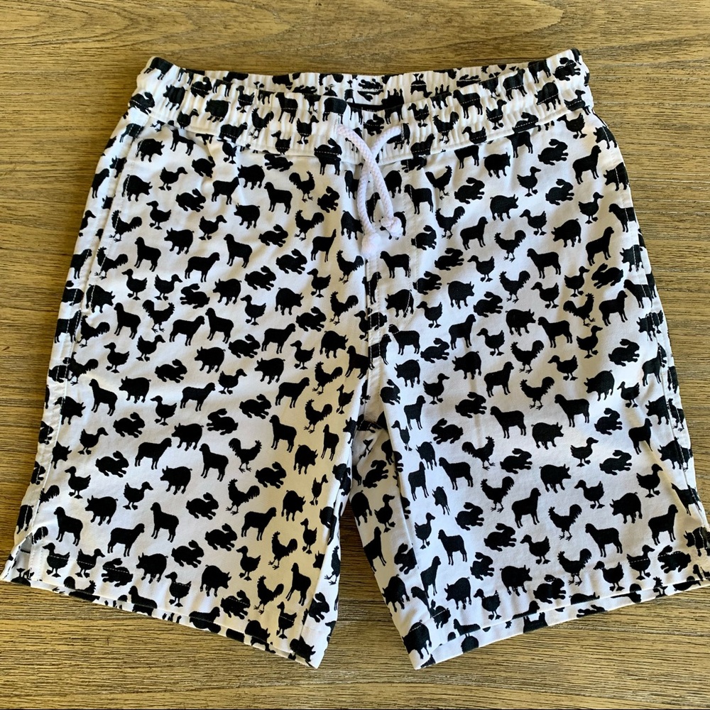 Men’s Zip Code Farm Animal Print Cotton Shorts